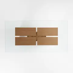 CRATE & BARREL - Top para Mesa de comedor Emma 6 puestos en Vidrio (No incluye Base para Mesa de comedor)