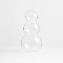 CRATE & BARREL - Adorno Muneco Nieve Vidrio