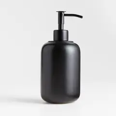 Crate & Barrel - Dispensador de Jabón de Cerámica Negra Chet