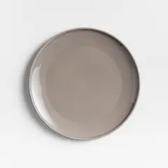 CRATE & BARREL - Plato de ensalada Tour Taupe Porcelana Alto: 1.91 cm