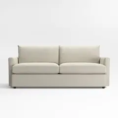 CRATE & BARREL - Sofá Lounge Profundo 211cm Cemento de 2 puestos Tela