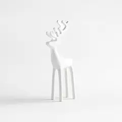 CRATE & BARREL - Reno decorativo Holiday Reindeer en Aluminio 22 cm x 8 cm