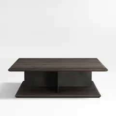CRATE & BARREL - Mesa de centro Preto Madera Ceniza