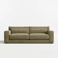 CRATE & BARREL - Sofá SOFA RETREAT OLIVA 239CM 2 puestos Tela