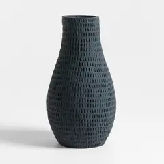 CRATE & BARREL - JARRÓN OAXACA NEGRO 41 X 22 CM