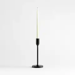 CRATE & BARREL - Candelabro Cónico Megs Aluminio 28 x 11 cm