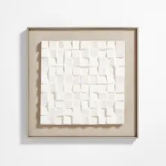 CRATE & BARREL - Cuadro ADORNO DE PARED EN PULPA DE PAPEL Madera