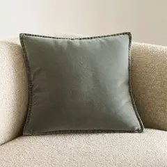 CRATE & BARREL - Funda de cojín SHADOW 50X50CM SAGE 50 x 50 cm