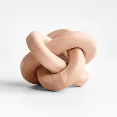 CRATE & BARREL - Adorno Nudo Madera 20 x 20 cm