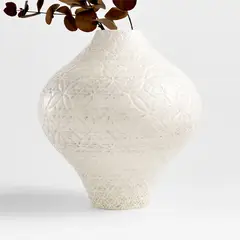 CRATE & BARREL - Jarrón Geo Cerámica 24 x 23 cm