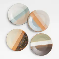 CRATE & BARREL - Set de platos Painterly en Terracota 20 cm x 2 cm