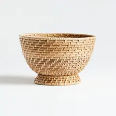CRATE & BARREL - Bowl Artesia Natural en Ratán Pequeña
