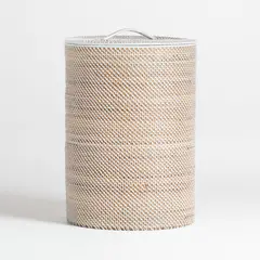 CRATE & BARREL - Canasto Sedona Blanco 43 x 60 cm