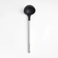 CRATE & BARREL - Cucharon Acero Y Silicona Negra