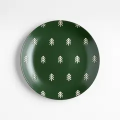 CRATE & BARREL - Plato de ensalada Evergreen Forest en Gres 22 cm x 3 cm