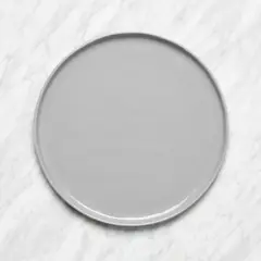 CRATE & BARREL - Plato principal Mercer Grey en Porcelana 28 cm x 2 cm
