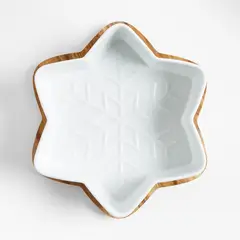 CRATE & BARREL - Refractaria Copo Nieve Base Madera