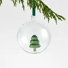 CRATE & BARREL - Adorno para árbol Glass Tree en Vidrio de borosilicato 10 cm x 8 cm