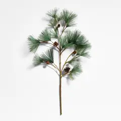 CRATE & BARREL - Rama artificial Pine Needle Stem with Pinecones en Plástico 97 cm x 8 cm