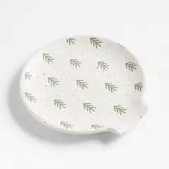 CRATE & BARREL - Apoya cucharas Green Trees en Gres