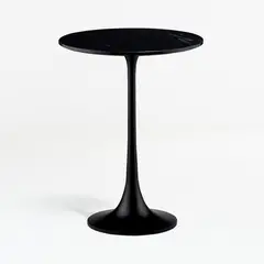 CRATE & BARREL - Mesa de Auxiliar Nero Negra 63 cm.