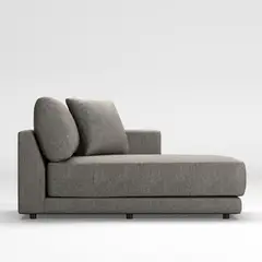 CRATE & BARREL - Chaise longue para Sofá en L Gather Derecho en Chenille (No incluye Pieza 1)