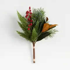 CRATE & BARREL - Rama artificial Cypress and Berry en Plástico 48 cm x 20 cm