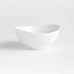 CRATE & BARREL - Bowl Swoop Blanco en Porcelana 16 cm