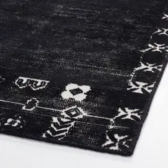 CRATE & BARREL - Alfombra Erria Negra en Lana