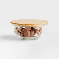CRATE & BARREL - Bowl Bamboo en Vidrio