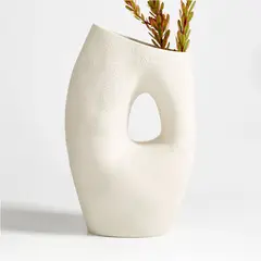CRATE & BARREL - Florero Clyborne en Arcilla 40 cm x 15 cm