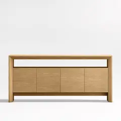 CRATE & BARREL - Consola Baja en Madera 183 cm