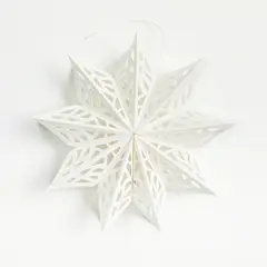 CRATE & BARREL - Adorno para árbol Snowflake en Papel 8 cm x 15 cm