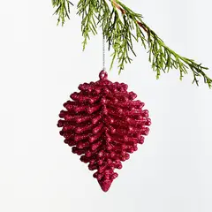 CRATE & BARREL - Adorno de Árbol Onion Rosado