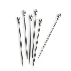 CRATE & BARREL - Palillos de Cóctel en Acero Inoxidable Set x 6