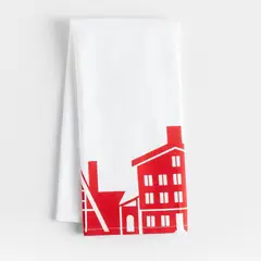 CRATE & BARREL - Toalla Holiday Village en Algodón 71 cm x 46 cm