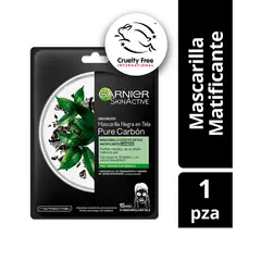 GARNIER - Mascarilla Negra en Tela Pure Carbon para Piel Mixta 28 g