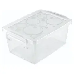 ORDENE - Caja Plástica de Almacenamiento para Organizar con tapa 7x11x15.5 cm
