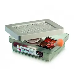 ORDENE - Canasto Plástico con Tapa de Almacenamiento para Organizar 15.5 x 20 x 6.2 cm