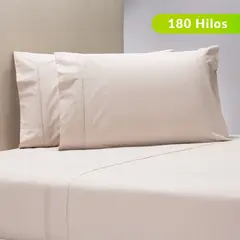 MICA - Juego de Sábanas Lisa de Algodón 180 Hilos
