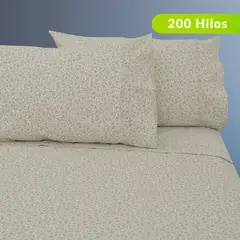 ROBERTA ALLEN - Juego de Sábanas Estampada de Algodón 200 Hilos Flor