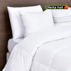 BENETTON - Plumón Edredón Blanco de 50% Microfibra 50% Bambú Hipoalergénico