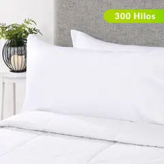 BASEMENT HOME - Funda de Almohada 300 Hilos Algodón 90 x 50 cm