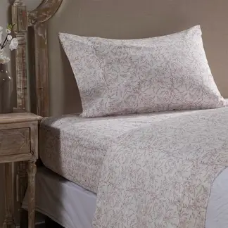 ROBERTA ALLEN - Juego de Sábanas Estampada de Algodón 200 Hilos Flor