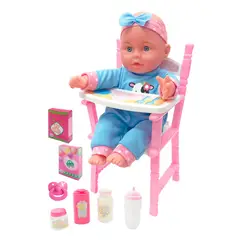 UNEEDA - Muñeca Bebé Little Luv con silla y accesorios