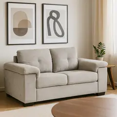 MICA - Sofá 2 Puestos en Tela, Rafa de 152 x 88 x 85 cm con Patas de Madera- Mueble - 0% Interés a 3, 6 o 12 Cuotas Pagando con tu CMR Banco Falabella
