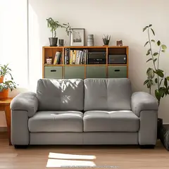 MICA - Sofá 2 Puestos en Tela, Rafa de 152 x 88 x 85 cm con Patas de Madera- Mueble - 0% Interés a 3, 6 o 12 Cuotas Pagando con tu CMR Banco Falabella