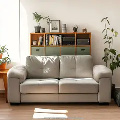MICA - Sofá 2 Puestos en Tela, Rafa de 152 x 88 x 85 cm con Patas de Madera- Mueble - 0% Interés a 3, 6 o 12 Cuotas Pagando con tu CMR Banco Falabella