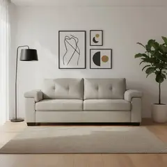 MICA - Sofá 3 Puestos en Tela Rafa 198 x 87.5 x 85 cm - Mueble - 0% Interés a 3, 6 o 12 Cuotas Pagando con tu CMR Banco Falabella