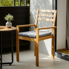 BASEMENT HOME - Silla de Comedor de Exterior y Terraza Moderna en Tela Santa Monica 54 x 88 x 56 cm - 0% Interés a 3, 6 o 12 Cuotas Pagando con tu CMR Banco Falabella